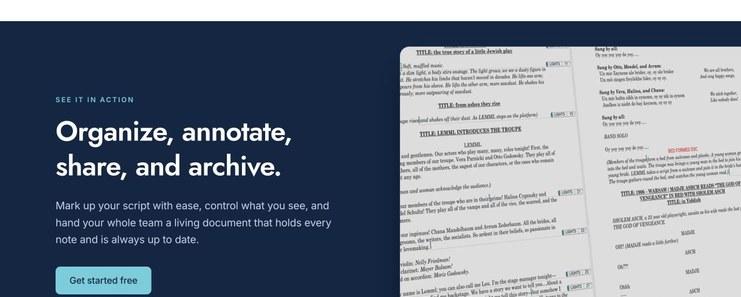 Cuelist annotation and production organization tools