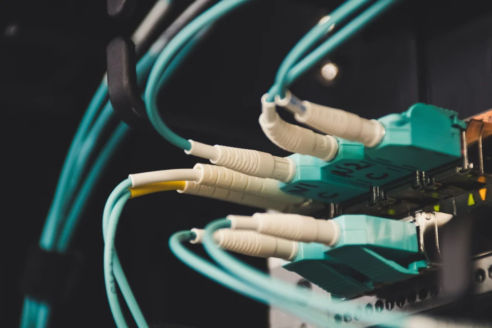 Fiber-optic connections in network equipment