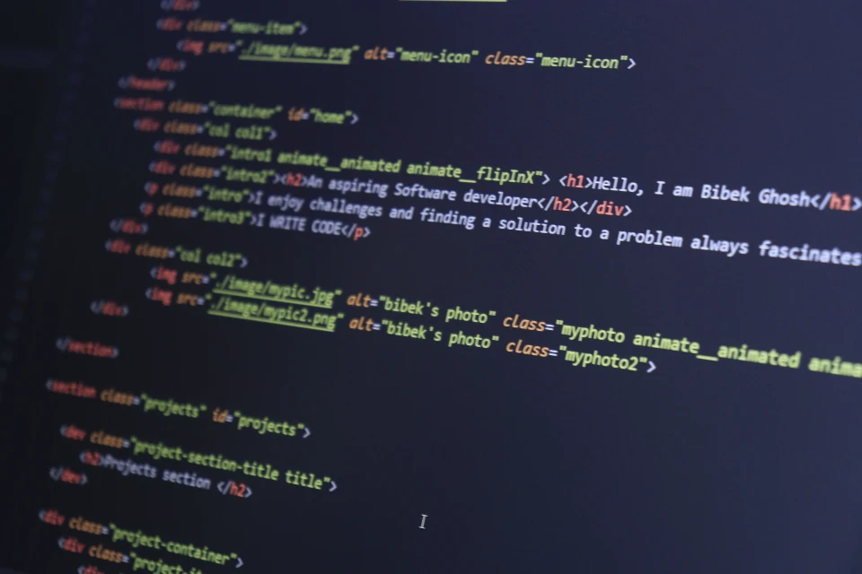 HTML markup displayed in a code editor
